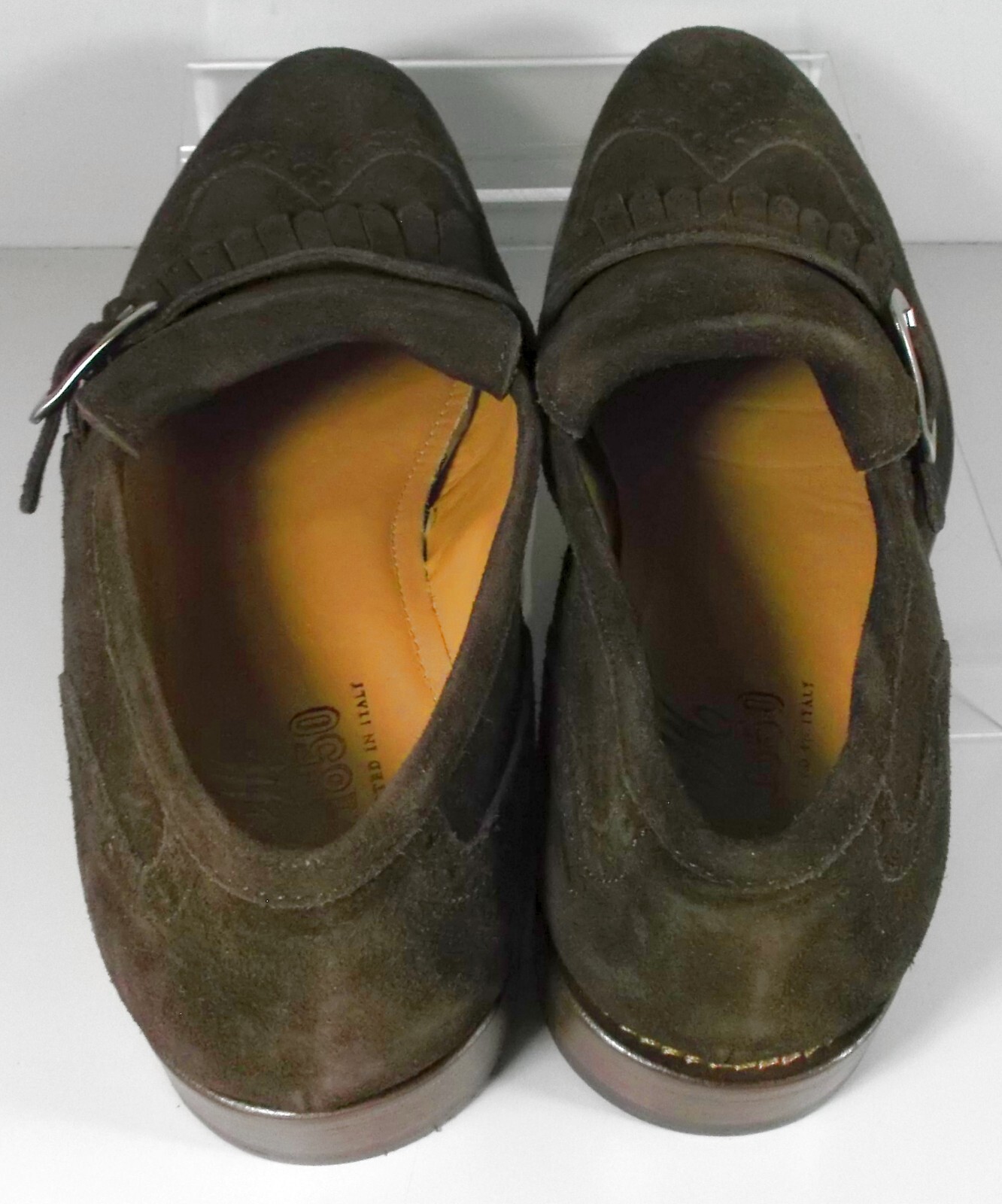 272220 SP50 BRYSON KILTIE MEN'S SHOES SIZE 9 M BROWN SUEDE JOHNSTON & MURPHY