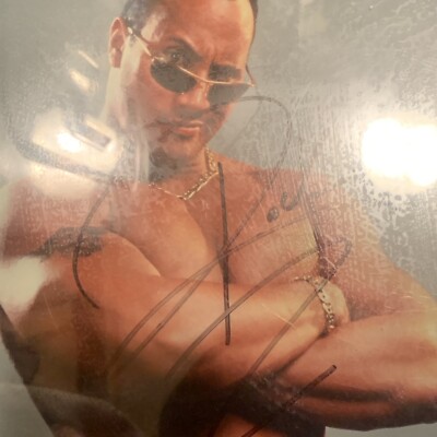 Dwayne The Rock Johnson Auto Autographed Racing Reflections 8x10