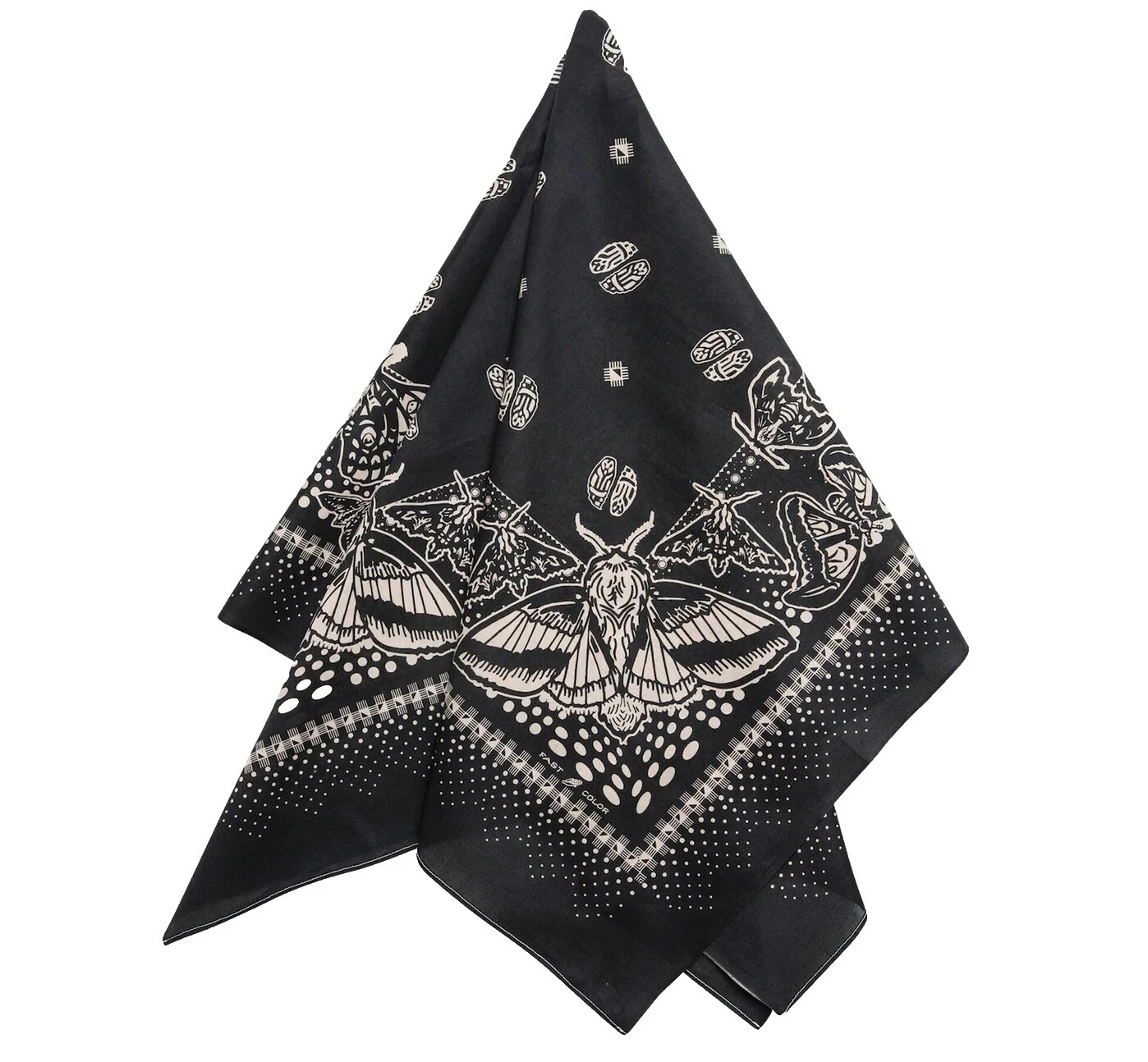 Preto 100% algodão Bandana Cachecóis para Homens