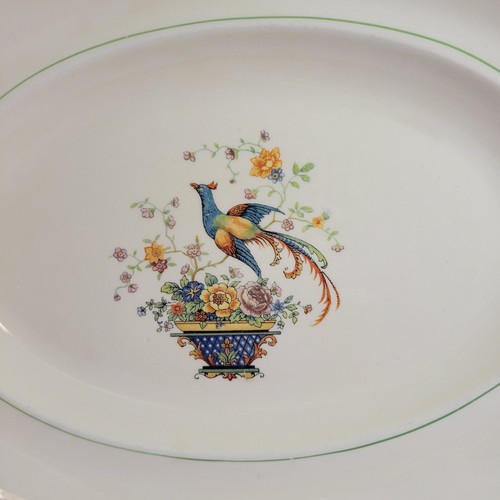 Vtg Salem China Heirloom Bird of Paradise Rectangle 14" Serving Platter Plate - Picture 2 of 7