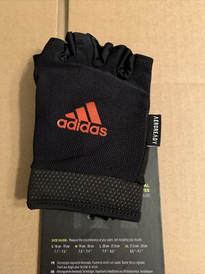 ADIDAS ESSENTIAL ADJUSTABLE FINGERLESS GLOVES For Men & Women (NEW), Size M