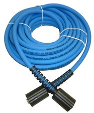 Blue UBERFLEX Kink Resistant Pressure Washer Hose 1/4" x 30' 3,100 PSI with 2...