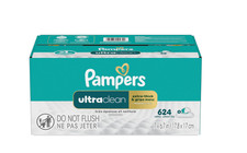 Pampers Baby Wipes EXTRA THICK Ultra Clean Fragrance-Free, 8 Refills 624 wipes