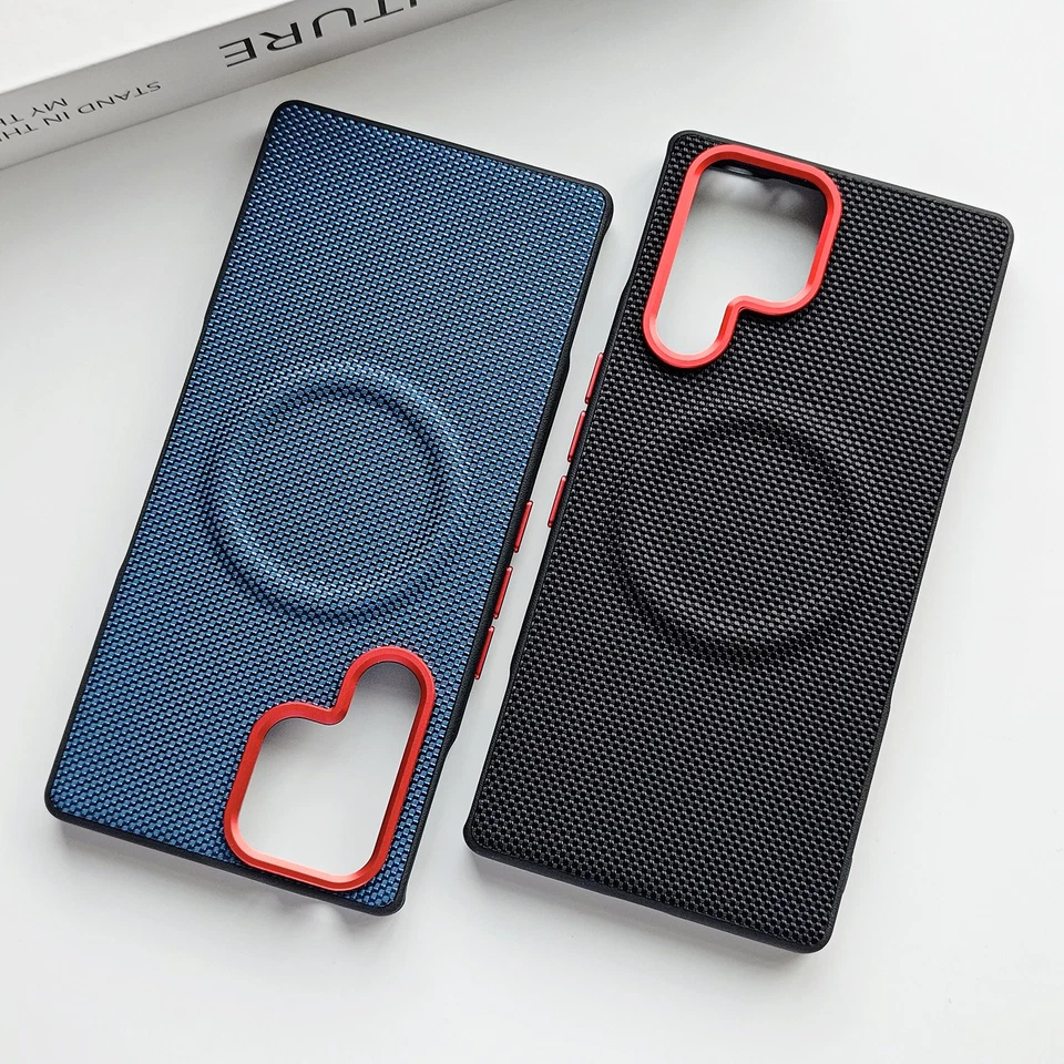 Funda de teléfono híbrida blindada de nailon cubierta magnética para ZTE nubia RedMagic 11 Pro Foto 2 de 4