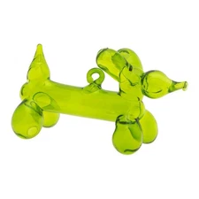 Kat + Annie - Translucent Green Balloon Dog Ornament - 82640