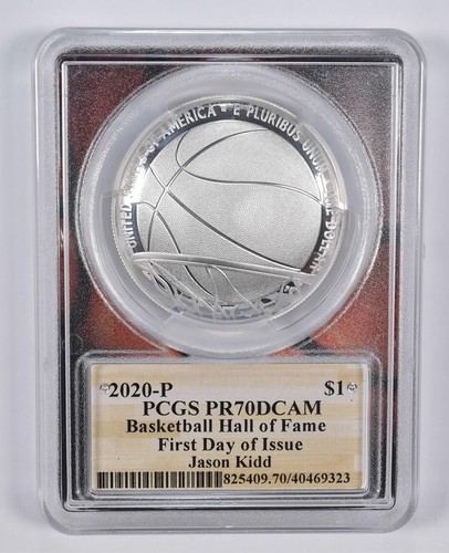 PR70 2020-P JASON KIDD SIGNED Basketball HOF Commemorative Dollar PCGS *3267 - Picture 2 of 5