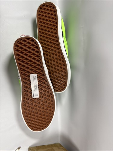Vans Unisex Slip On Shoes, New Men’s 7.5 Or Women’s 9.0 Neon Green Gecko (0066) - Picture 7 of 9