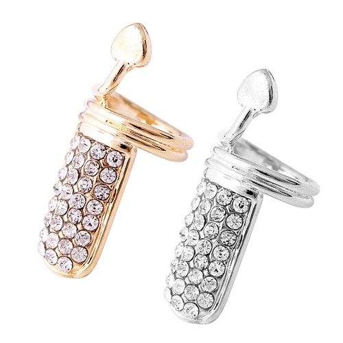 2 Stck. Pfirsich Herz Nagelring Charm Miss Woman Fingerringe für Frauen Nägel