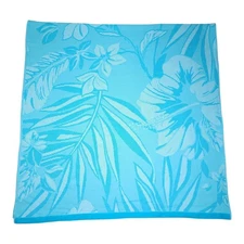 The Big One Sand Resistant Beach Towel 36" X 72" Hibiscus Design Cotton Green