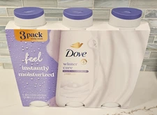 Dove Winter Care Instantly Moisturizes Dry Skin Body Wash 24 hr Lotion 3 x 23 oz
