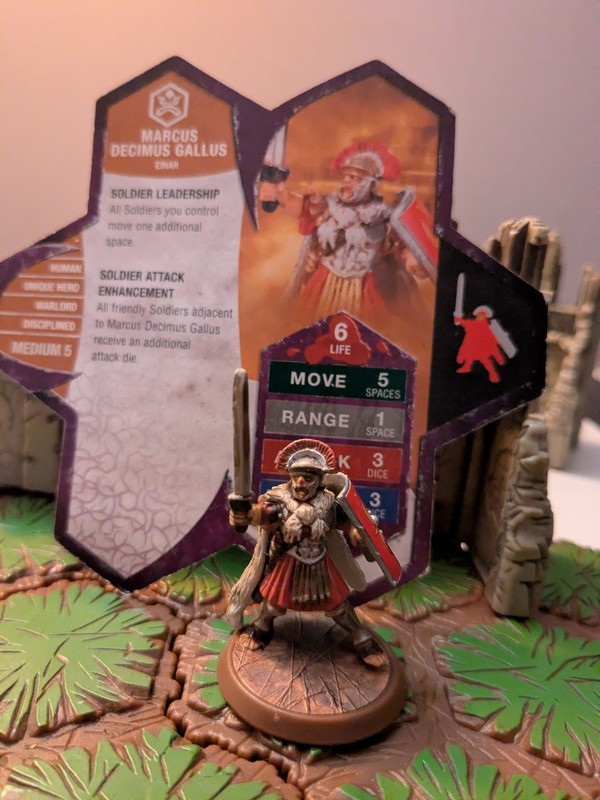 Heroscape Marcus Decimus Gallus Figure & Card-Malliddon's Prophecy