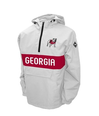 Georgia Bulldogs Anorak Quarter-Zip Pullover Jacket White Franchise Club - 2XL