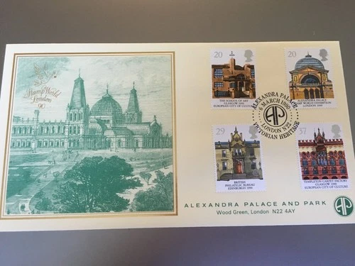 GB STAMPS RARE FIRST DAY COVER 1990 ARCHITECTURE ALEXANDRA PALACE OFFICIAL