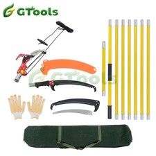 27FT Manual Pole Saw, Tree Branch Trimmer with 8-Section 7.8-27 ft Scissor New