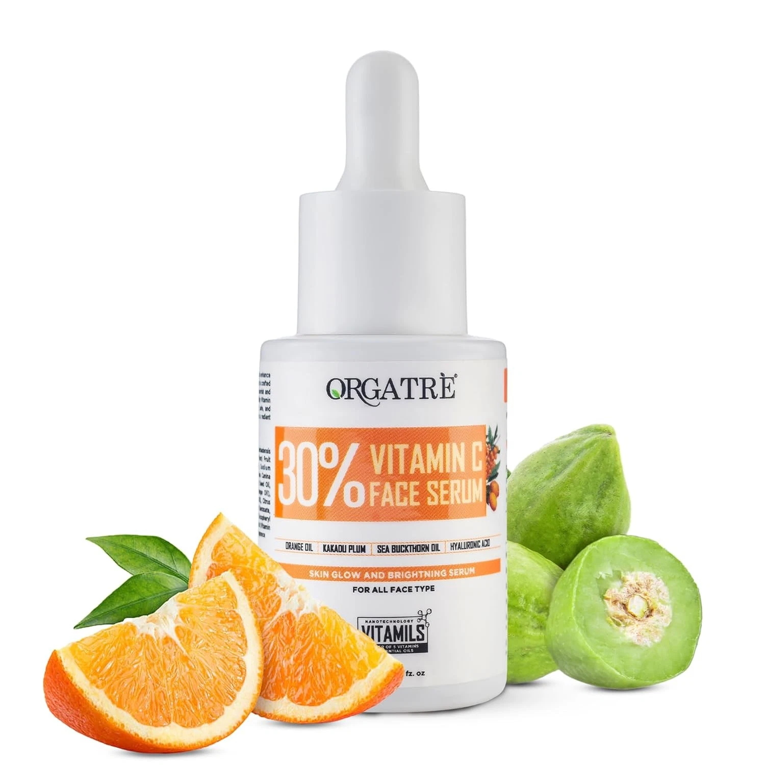 Orgatre 30% Vitamin C Face Serum For Glowing And Healthy Skin 30ml