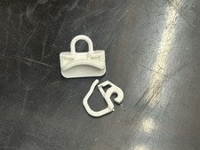 Qty 1 IKEA VIDGA Glider Curtain sliding Glider and hook White from 204.830.02