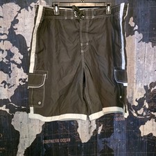 Joe Boxer Black  White Swim Trunks Size Large