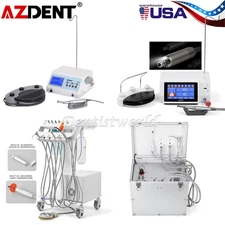 Portable Dental Mobile Delivery Unit Air Compressor 4 Holes /LED Implant Motor