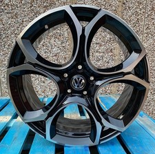 4 x 19" VW GOLF MK5 MK6 MK7 MK8 Gloss Black Machined Queenstown Design 8j Alloys