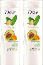 Dove Body Love Invigorating Care Body Lotion Avocado Oil & Calendula 400ml x 2
