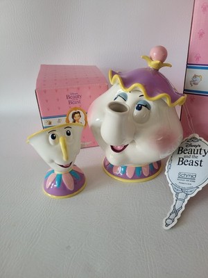 Disney s Beauty And The Beast Mrs Potts & Chip Ceramic Tea Pot Music Box Schmid