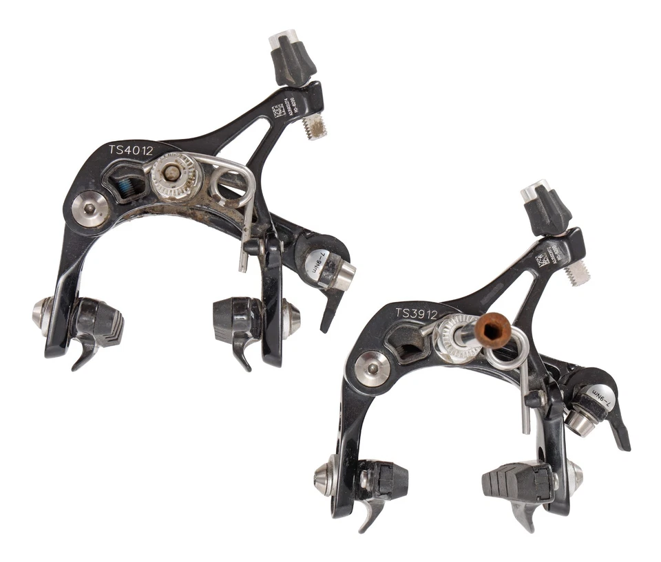 FSA K-Force 公路自行车轮辋制动卡钳套装双枢轴黑色碳 Ti 合金 F/R — 第 3/4 张图片