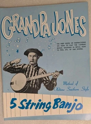 vintage 1954 Grandpa Jones Method Of Old-time Southern Style Five-string Banjo - Photo 1/4