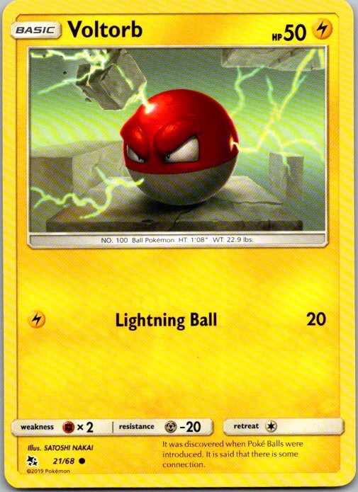 Voltorb Common Hidden Fates 21/68 NM