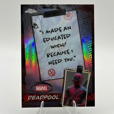 Deadpool WM-08 Educated Guess 2025 Topps Chrome Marvel Deadpool and Wolverine