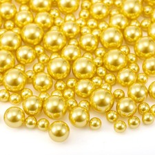 Sratte 360 Pcs Glass Marble Gemstone Vase Filler 12, 10 and 6 mm Gold