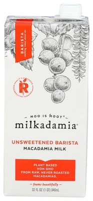 Milkadamia Milk Macdmia Unswt Brsta 32 FO Pack Of 6