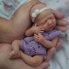 Silicone Reborn Doll Baby Girl Micro Preemie Miniature 7 Inch Soft High Quality 