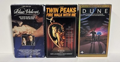 VG DAVID LYNCH VHS LOT Twin Peaks Fire Walk With Me Blue Velvet Dune Movie Tapes