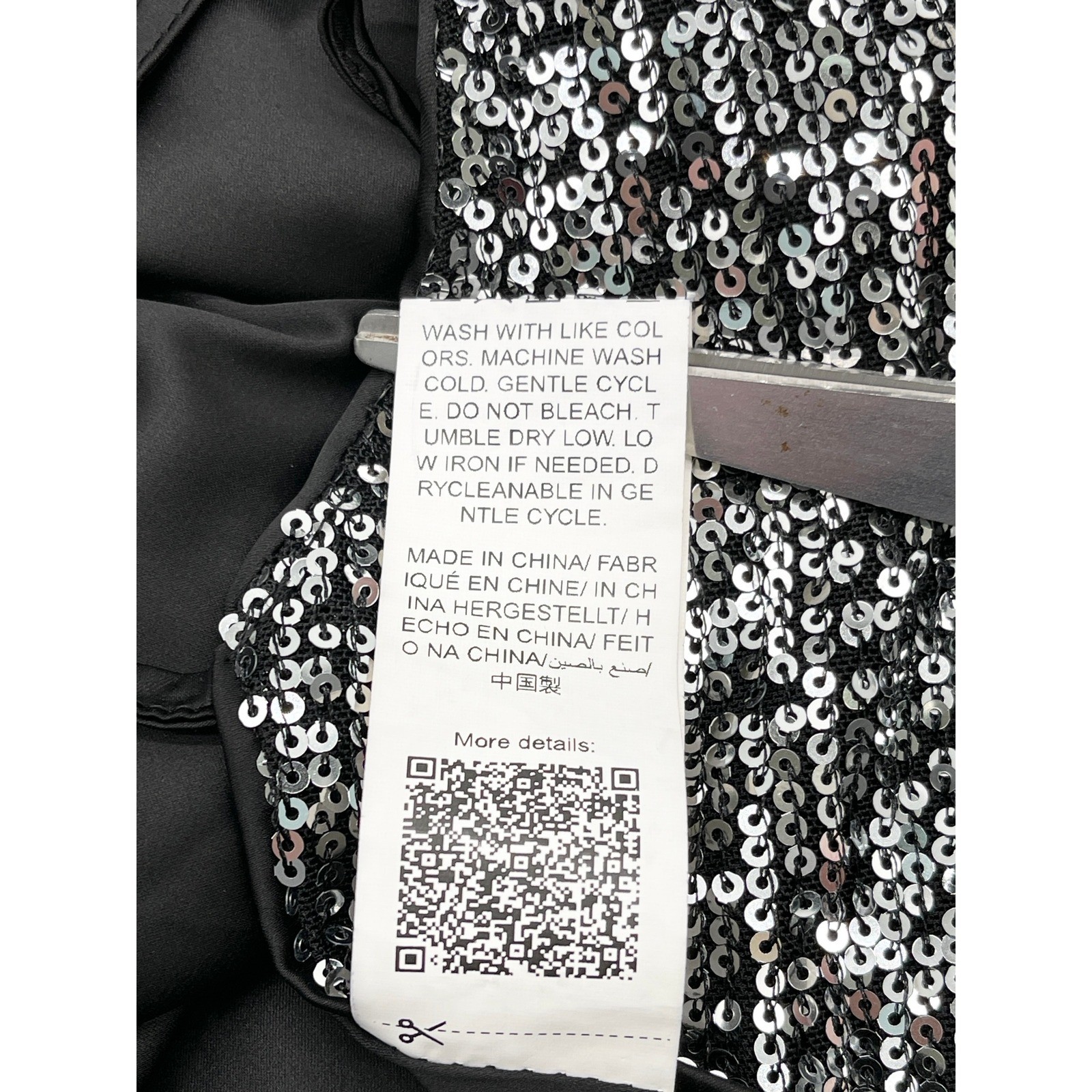 Sequin Side Tie Tank Top Small NYE Club Party Showgirl Glam Festival Shein Bae