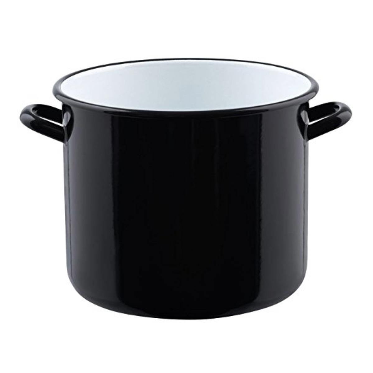 Riess Riesentopf mit Bördel Ø28cm 12 Liter Classic Schwarz Emaille