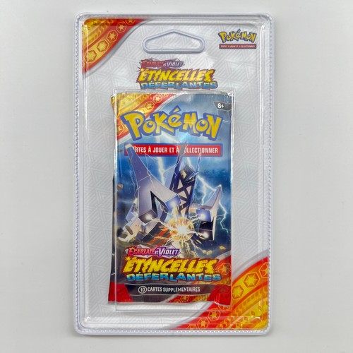 Pokemon 🇫🇷 Artset 4x Booster Blister Plastic EV08 Surging Sparks EV8 - Picture 2 of 9