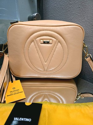 Valentino By Mario Valentino Mia Signature Leather Crossbody Women's Peach Blush