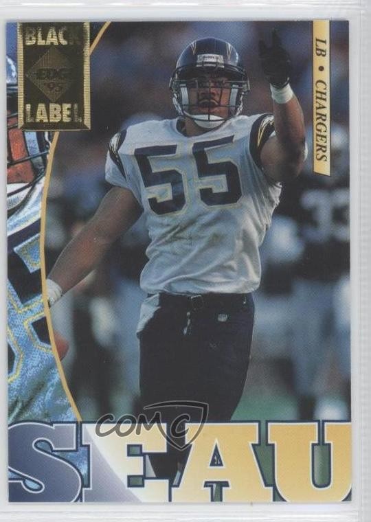 1995 Collector's Edge Junior Seau Promos Black Label Junior Seau #1 HOF 0g4