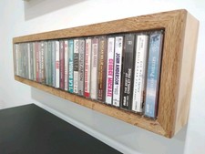 Wood Cassette Tape Holder Cassettes Storage Rack Handmade.