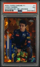 2020 Topps Chrome Sapphire Lando Norris Orange /25 PSA 7 Rookie RC