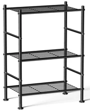 Storage Shelves 3Tier Metal Shelving Wire Shelving with Adjustable Leveling Feet