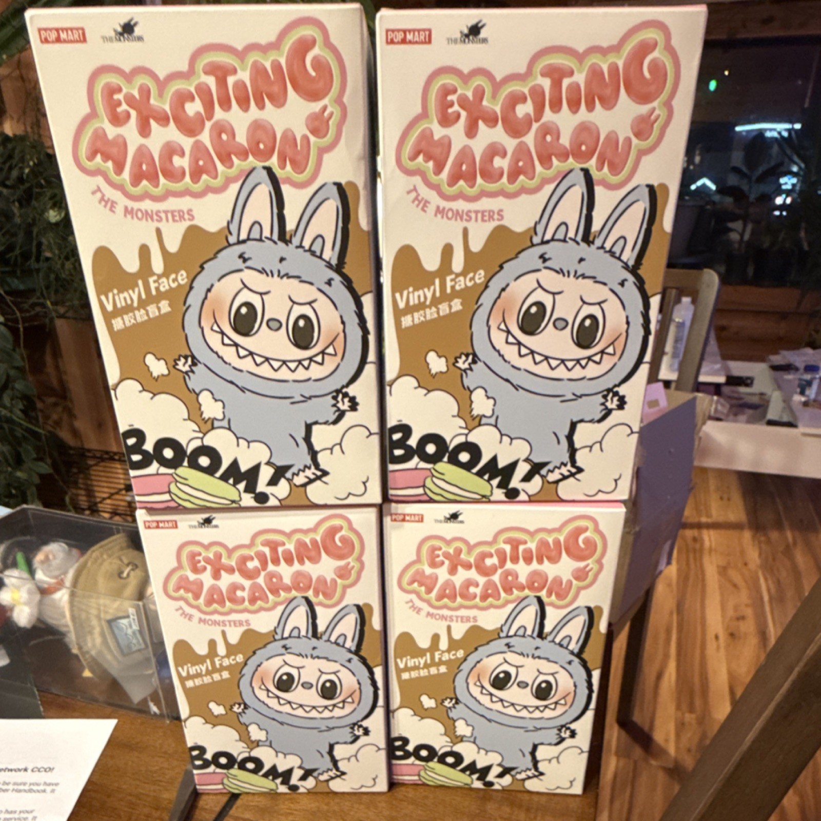 POP MART The Monsters Exciting Macaron Labubu Vinyl Face Plush Blind Box New