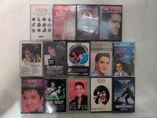 Vintage Lot of 14 Elvis Presley Cassette Tapes 60's 70's 80' 90's Variety Rock