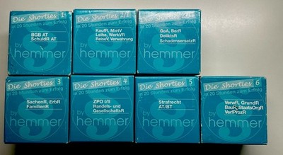 Hemmer Shorties Boxen: BGB AT, Schuldrecht, Sachenrecht, ZPO, Strafrecht und ÖR
