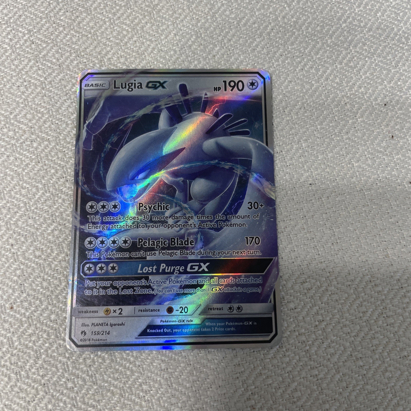 Lugia GX 159/214 Sm-Lost Thunder Holo