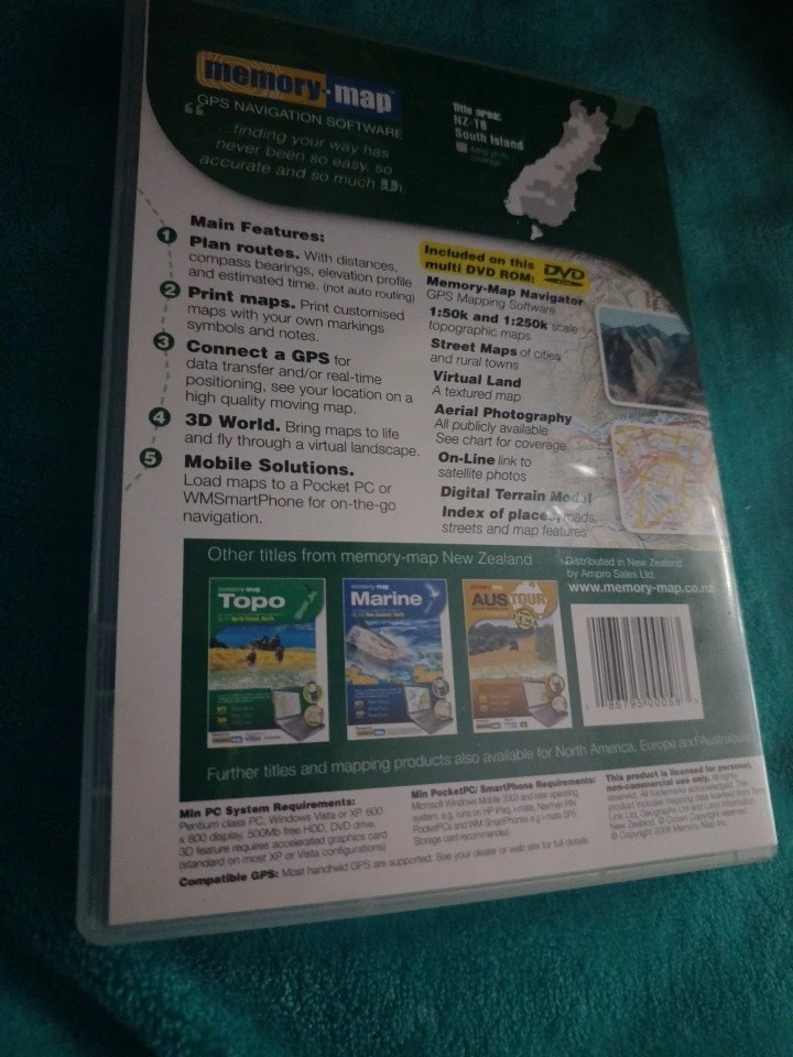 memory -map topo NZ-T8 South Island dvd room - image 2 of 4