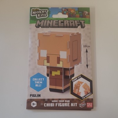 Minecraft Piglin Creative Maker Kit Chibi Figur Kit Brandneu