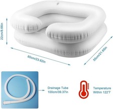 Inflatable Hair Washing Basin, Portable White