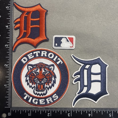 #ad DETROIT TIGERS LOT SET OF 4 IRON ON PATCHES $9.99