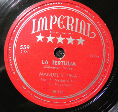 Manuel y Tina - Dos Destinos / La Tertulia Imperial 559 78 RPM Shellac Latin